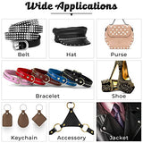 420 Sets Leather Rivets Kit, Double Cap Brass Rivets Leather Studs with 3PCS Setting Tools for Leather Repair and Crafts, 4 Colors and 3 Sizes Jetmore