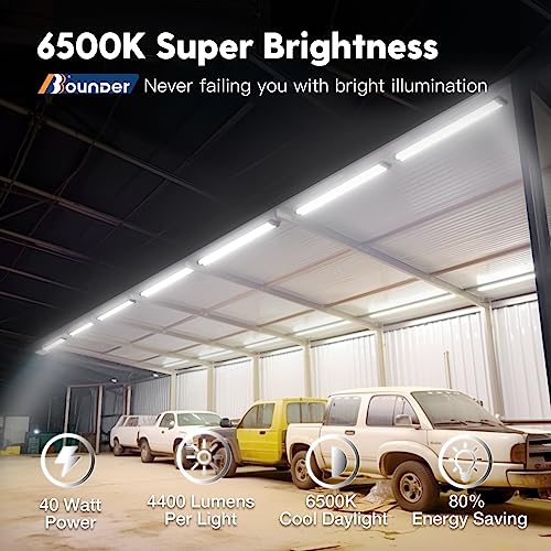 BBOUNDER 10 Pack Linkable high quality LED Utility Light 4 FT 48 Inch Fixture for Garage