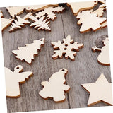 TEHAUX 100PCS Natural Unfinished Wood Slices Christmas Rustic Decor Unfinished Christmas Ornaments Unfinished Wood Crafts Centerpieces Rustic Wood TEHAUX