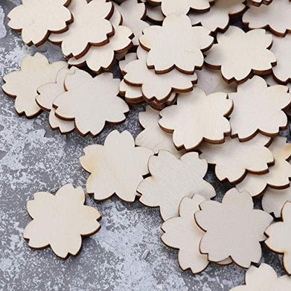 LIOOBO 100pcs Christmas Hanging Pendants Christmas Tree Pendant Hanging Embellishments Xmas Wood Slices Christmas Theme Hanging Pendant Ornament - WoodArtSupply