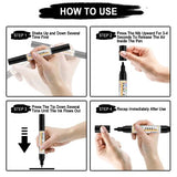Betem 4 Count Dual Tip Oil Based White Black Paint Markers Paint Pens(0.7mm & 3mm), Permanent Paint Marker, Waterproof, Quick Dry, for Rock Painting, Betem
