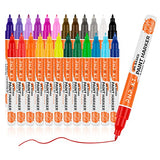 Paint Pens Paint Markers,24 Colors Oil-Based Paint Markers Waterproof,Never Fade,Quick Dry And Extra Fine Tip Marker Pen Set For Rock colpart