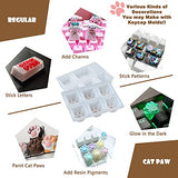 Keycaps Epoxy Resin Casting Molds Set for Mechanical Gaming Keyboard Polymer Clay Crafts 6 Silicone Trays with Key Puller FUNSHOWCASE