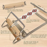 hobbyworker The Second Generation Adjustable Bead Loom Kit with Seed Beads,Large Eye Curved Beading Needle, Funnel Tray,Lobster Clasp,Open Ring and hobbyworker