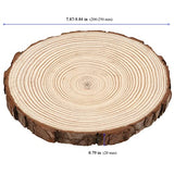 KEILEOHO 9 PCS 8-10 Inch Wood Slices, Round Rustic Wood Slices, Craft Unfinished Wood Kit Natural Wood Circles for Crafts, Centerpieces Paintings, KEILEOHO