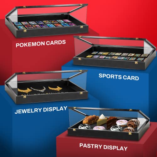 PENNZONI Trade Show Display Portable Case, Clear Acrylic Box for Pastry Display, Display Case for Exhibits w/Acrylic Side Guards | Black with Black PENNZONI
