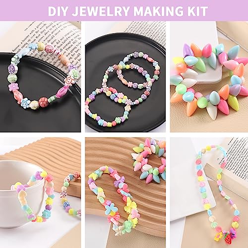 Flat Clay Beads for Jewelry Bracelet Making Kit,6mm Flat Polymer