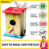 Stanley Jr DIY Bird House Kit for Kids and Adults - Easy Assembly Paint-A-Birdhouse Kit - Wooden Birdhouse Kit - Paint & Brushes Included STANLEY Jr.
