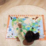 Melissa & Doug National Parks U.S.A. Map Floor Puzzle – 45 Jumbo and Animal Shaped Pieces, Search-and-Find Activities - Kids Preschool Educational Melissa & Doug
