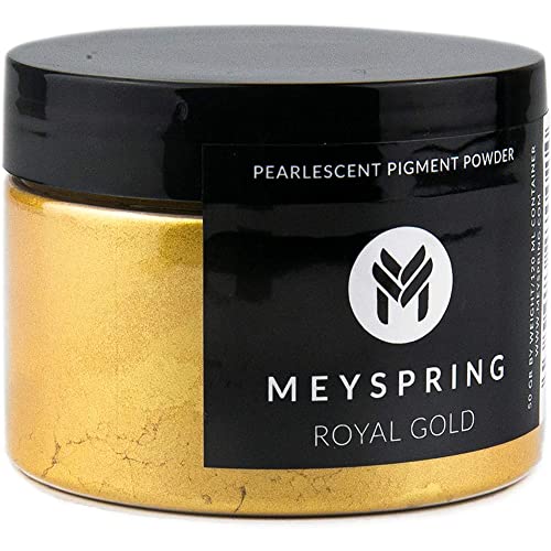 MEYSPRING Royal Gold Mica Powder for Epoxy Resin, Kintsugi Gold - Epoxy Resin Pigment - Resin Color for Kintsugi Repair Kit & Metallic Epoxy, Resin - WoodArtSupply