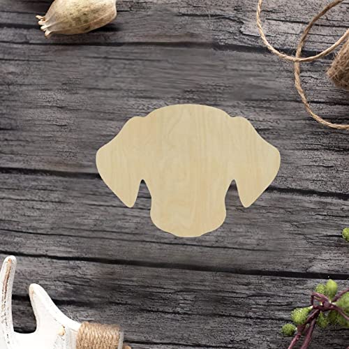 Dog Face Puppy Wood Craft Unfinished Wooden Cutout Art DIY Wood Signs Inspirational Wall Plaque Classic Wood Wall Hanging Decor for Home Laundry Room Arupkeer