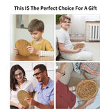 Round Wooden Labyrinth Game - Marble Maze for Education and Fun, Toddler Activity Board, Brain Teaser Puzzle Logic Game with Two Metal Balls for CHILLKITYPET