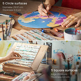 Arteza MDF Wood Slices, 10 Pieces, 5 x 11.8-Inch Circles and 5 x 9.05-Inch Squares, Smooth Unfinished Wooden Pieces, Craft Supplies for DIY Projects, ARTEZA