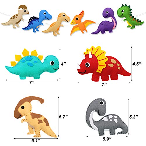 CiyvoLyeen Dinosaur Sewing Craft Kit DIY Kids Craft and Sew Set for Girls and Boys Educational Beginners Sewing Stuffed Animal Felt Plush Ornaments CiyvoLyeen