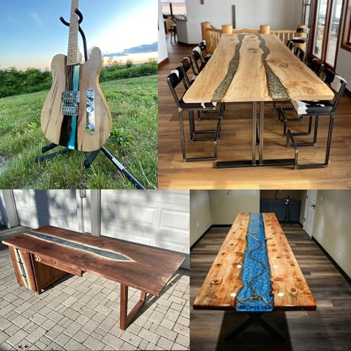 Deep Pour Epoxy Resin Liquid Glass 1.5 Gallon Kit, 2-4 inch Super Clear Flow Casting Resin Kit, High Temp Heat UV Resistant Epoxy, Bubble Free Food FGCI