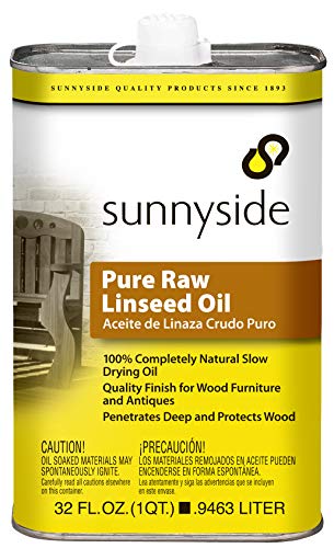 Sunnyside Corporation 87332 Pure Raw Linseed Oil, Quart - WoodArtSupply