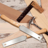 Gisafai 2 Pcs 6 Inch Small Woodworking Hand Saw Flexible Double Edge TPI 17/14 Pull Woodworking Saw for Craft Mini Flush Cut Saw Wood Handle Garden Gisafai