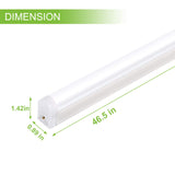 6 Pack LED Shop Light 4FT, T5 Integrated Single Fixture, 22W, 2200lm, 6500K Super Bright White, Linkable Shop Light, Utility Shop Lights, Corded hykolity