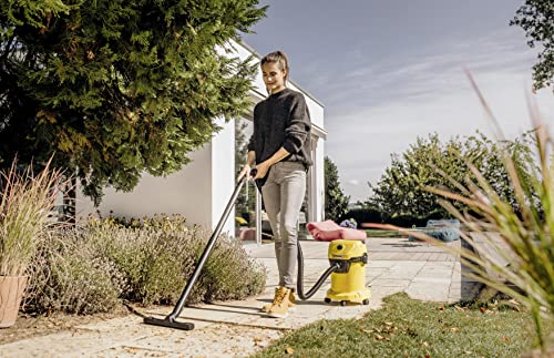 Kärcher - WD 3 Multi-Purpose Wet-Dry Shop Vacuum Cleaner - 4.5 Gallon - With Attachments – Blower Feature, Compact Space-Saving Design - 1000W,Yellow Karcher