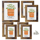 PETAFLOP Gallery Wall Frame Set 7 Pack Distressed Picture Frame Set, One 8x10, Two 5x7, Four 4x6 Picture Frames PETAFLOP