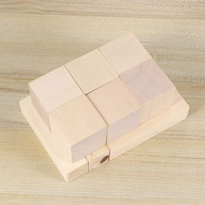 Milisten 12pcs Basswood Carving Blocks Wooden Cubes Unfinished Rectangular Wood Blocks Wood Square Cubes Blocks for Painting and Decorating DIY