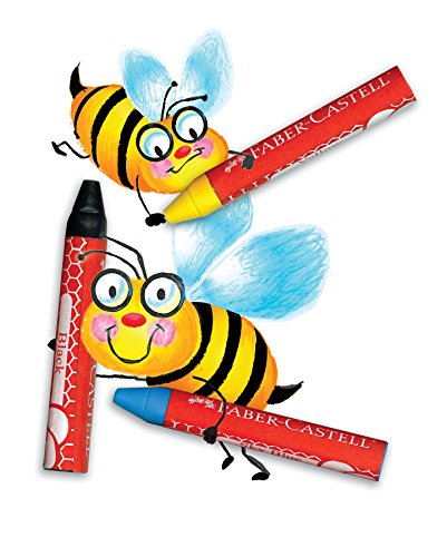 Faber-Castell Beeswax Crayons in Durable Storage Case, 24 Vibrant Colors Faber-Castell