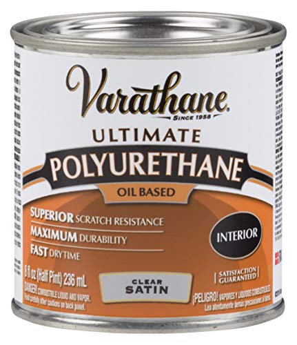 Rust-Oleum Varathane 9161H Oil-Based Ultimate Polyurethane, Half Pint, Satin Finish