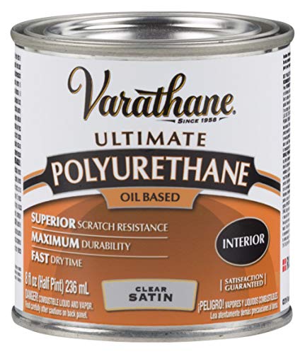 Rust-Oleum Varathane 9161H Oil-Based Ultimate Polyurethane, Half Pint, Satin Finish Rust-Oleum