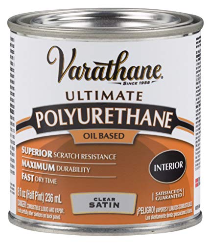 Rust-Oleum Varathane 9161H Oil-Based Ultimate Polyurethane, Half Pint, Satin Finish - WoodArtSupply