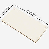 JANOU 3pcs Unfinished Wood Sign Blank Rectangle Hanging Wooden Plaque DIY Craft Project Wood Sign with Rope Door Wall Art Decorative, 6x12'' JANOU