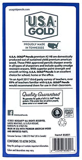 Cra-Z-art U.S.A. Gold Pre-sharpened American Wood Cased #2 HB Yellow Pencils, 60 Pack - WoodArtSupply