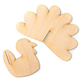 Factory Direct Craft Pack of 6 Unfinished Wooden Standing Turkey Cutouts - Wood Turkeys for Fall Crafts and DIY Thanksgiving Table Favors - Made in Factory Direct Craft