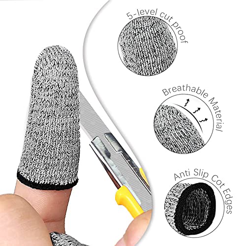 Finger Cots Cut Resistant Protector - 20 Pcs Finger Covers for Cuts, Gloves Life Extender, Cut Resistant Finger Protectors for Kitchen, Work, Elfzone