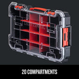 CRAFTSMAN VERSASTACK Storage Organizer, Small Parts Organizer, 20-Compartments, Lid Includes Secure Latch (CMST17828) Craftsman