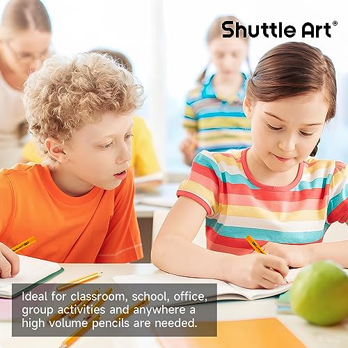 Shuttle Art #2 HB Golf Pencils and Erasers Bundle, Set of 360 Pack Bulk Golf Pencils + 72 Pack White Erasers Bulk - WoodArtSupply