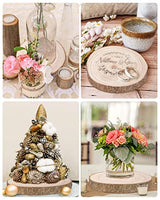 Wood Slices 4 Pcs 9.8-12Inch Large Wood Rounds Unfinished Wood Circles Natural Wood Slices for Centerpieces/Table BeNiNat