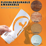 9 Pieces Cross Stencil Set Christian Stencils Believe Jesus Forgiven Cross Stencil Religious Stencil Reusable Painting Template Christmas Gift for Tinlade