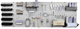 Wall Control 30-WRK-800GB Master Workbench Metal Pegboard Tool Organizer,Gray/Black Wall Control