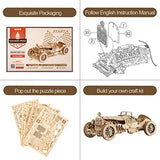 ROKR Grand Prix Car 3D Wooden Puzzle - Mechanical Model Kit for Adults and Creative Gift ROKR