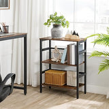HOOBRO Rustic Industrial 3-Tier Bookshelf and Storage Rack with Metal Frame HOOBRO