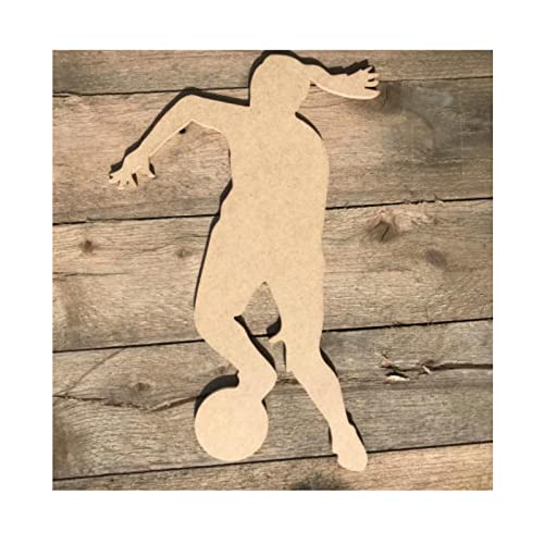Woman Basketball Wood Craft,Unfinished Wooden Cutout Art,DIY Wood Sign, Inspirational Farmhouse Wall Plaque,Rustic Home Decor for Home Room Office Arupkeer
