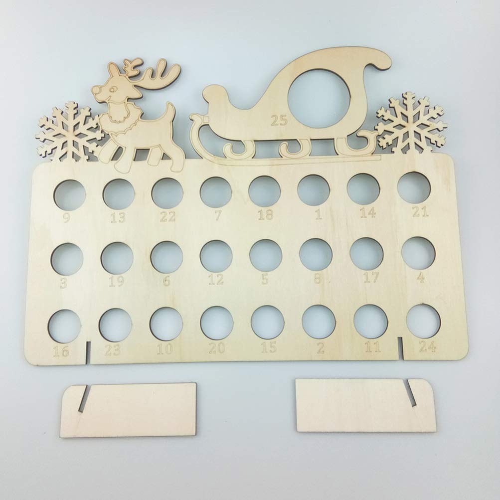 Happyyami 1pc Diy Wood Christmas Gifts Christmas Tabletop Ornament Unfinished Wood Ornaments Christmas Diy Advent Calendarios De Adviento Christmas - WoodArtSupply