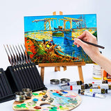 Transon Artist Detail Paint Brushes with Case 15pces for Model Miniature Painting, Nylon, Dark Brown TRANSON