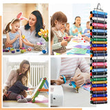 DKHDBD Vinyl Roll Holder with 60 Compartments and Keeper Door Hooks Strap, Clear Organizers Wall Mount for Home Craft Closet (Grey) DKHDBD