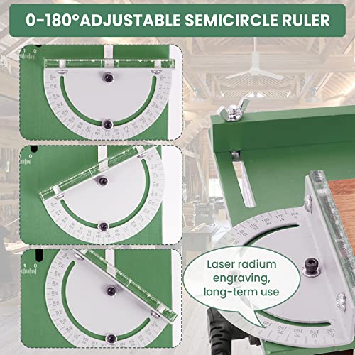 Huanyu Mini Table Saw Upgraded 300W 13000RPM Portable Precision Table Saws Set for DIY Crafts Woodworking 0-180 Angle Cutting Multifunctional 1.14IN Huanyu