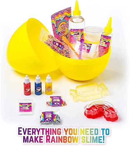 GirlZone Rainbow Candy DIY Slime Kit, Amazing Slime Kit to Make Rainbow Slime and Cloud Slime, Girls Slime Making Kit & Christmas Gifts for Girls GirlZone