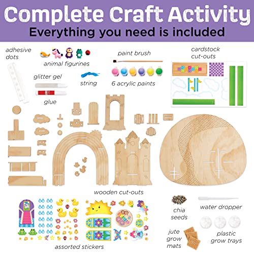 Creativity for Kids Build & Grow Magical Land - Unicorn Craft, 5-in-1 Kids Activities, Unicorn Castle Toy, Kids Gifts for Ages 6-8+ Creativity for Kids