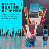U.S. Art Supply Brush Cleaner and Restorer, 4 Ounce Bottle - Quickly Cleans Paint Brushes, Airbrushes, Art Tools - Cleaning Solution to Remove Dried U.S. Art Supply