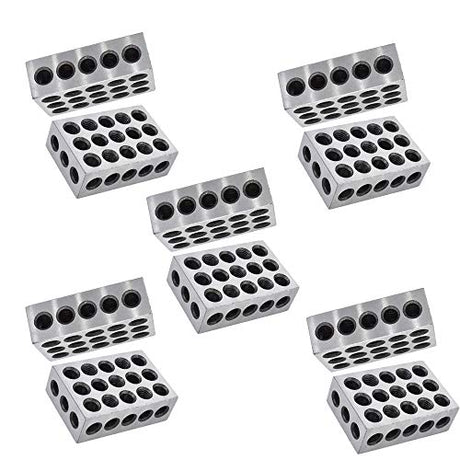 findmall 5 Matched Pairs Accuracy Steel 1 x 2 x 3 Inch Blocks 23 Holes .0002" Machinist Milling findmall