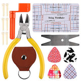 Guitar Repairing Tool Kit(26PCS) Wire Plier,String Organizer,Fingerboard Protector,Hex Wrenches, Files, String Ruler Action Ruler, Spanner A-xctoe
